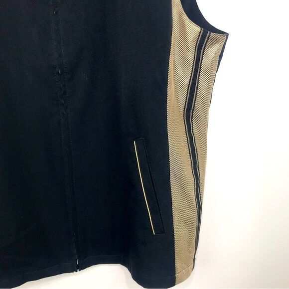 EP Pro Tour Tech Black and Gold Mesh Pilgrim’s Run Golf Vest - Picture 8 of 12